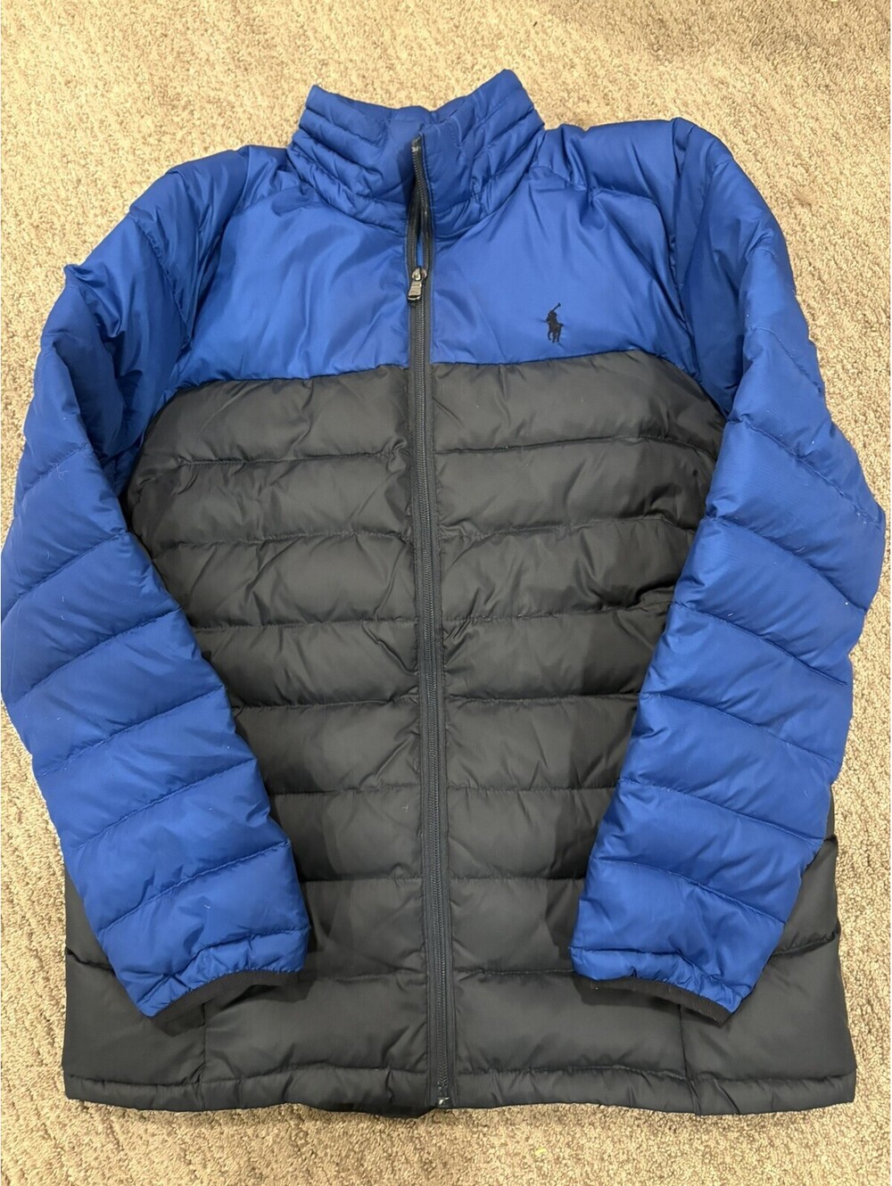 Polo Ralph Lauren Puffer Down Jacket Aviator Navy/Blue MSRP $135 L 14-16